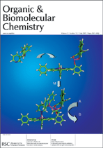 copertina interna della issue 13, 2005, di Organic Biomelecular Research con il lavoro del Gruppo di ricerca di Mario Pagliaro