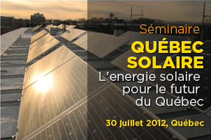 Quebec Solaire. Le seminaire avec Mario Pagliaro, le 30 juillet 2012