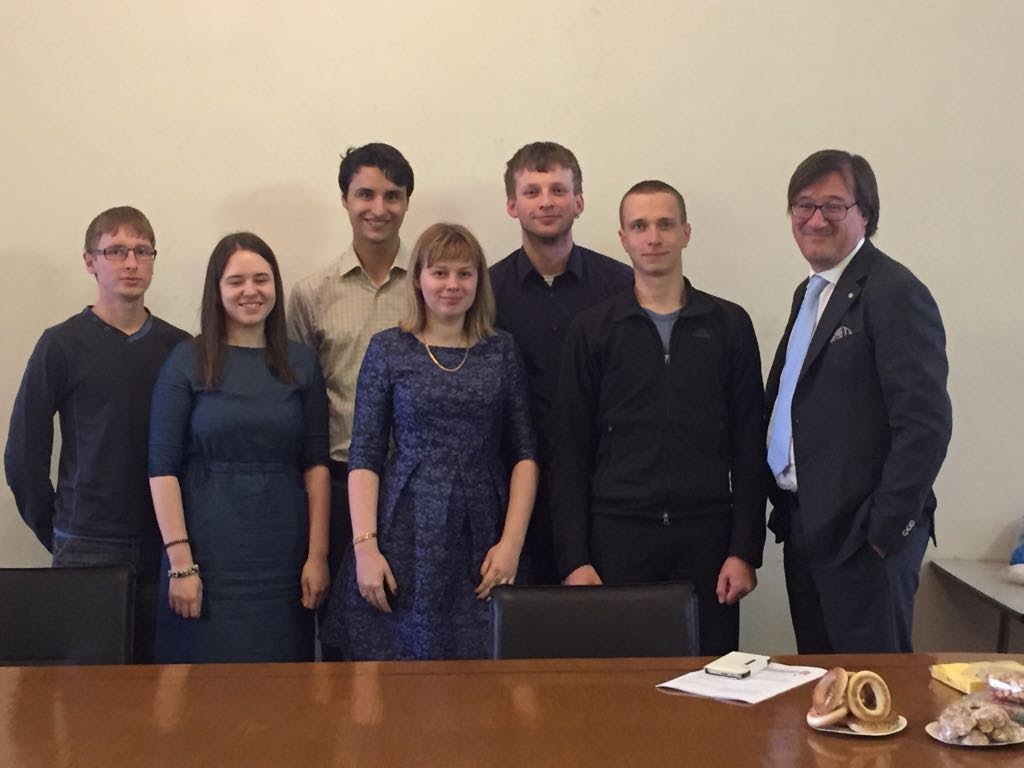 PhD students of Professor Valentine P Ananikov in Moscow with Mario Pagliaro, June 2017