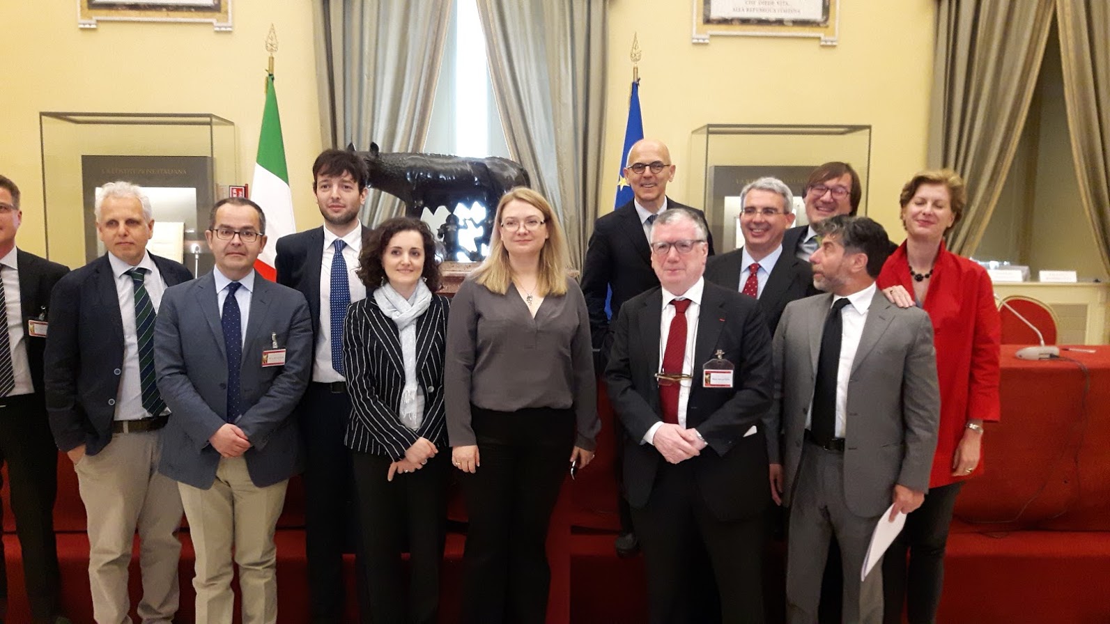 I relatori al convegno Italia-Israele: Guidati dal futuro, 30 maggio 2017. Insieme all'Ambasciatore Gianluigi Benedetti