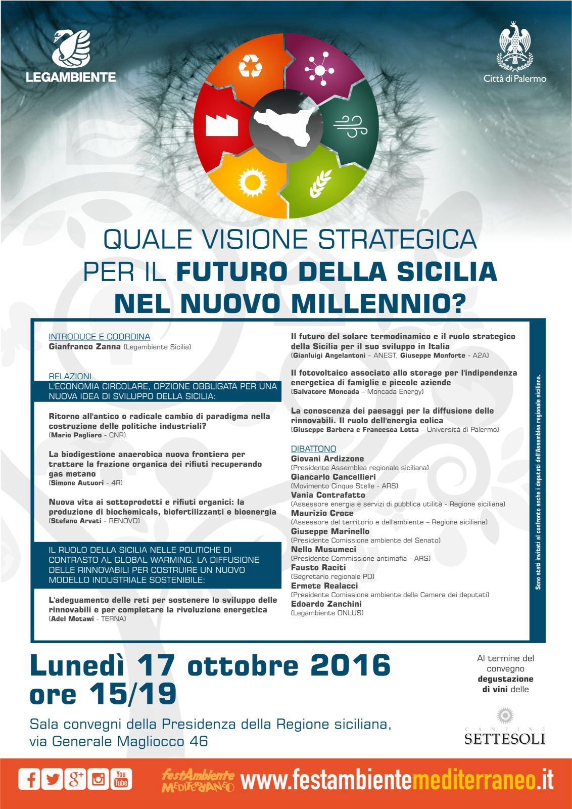 Il convegno di Legambiente sul futuro della Sicilia, Palermo 17 Ottobre 2016