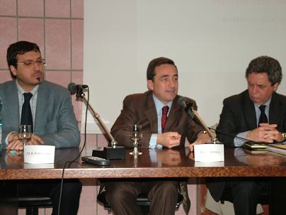 Biagio Sciortino, Ettore Artioli e Nando Dalla Chiesa alla conferenza stampa di presentazione ISEM, 26 marzo 2007