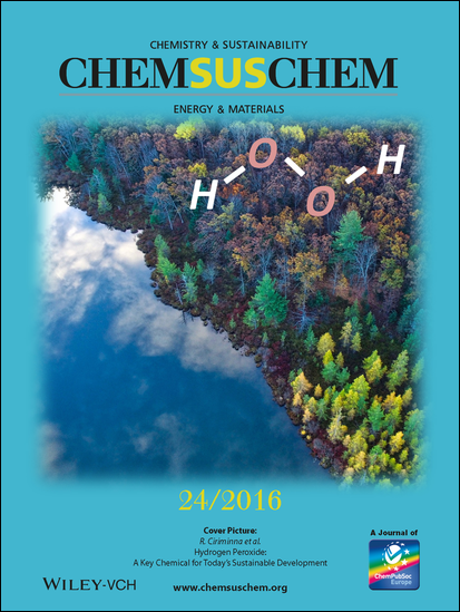Cover of ChemSusChem, issue 24/2016, dedicated to Ciriminna et al work on hydrogen peroxide