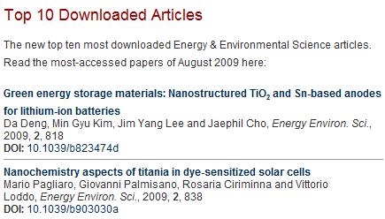 The article ranks #2 among the top ten most downloaded 
   EES articles with 497 downloads in August 2009 only