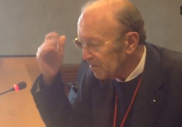 Professor Pasquale Agozzino addressing the audience of FineCat 2014 with a speech dedicated to the memory of Prof. Vincenzo Romano