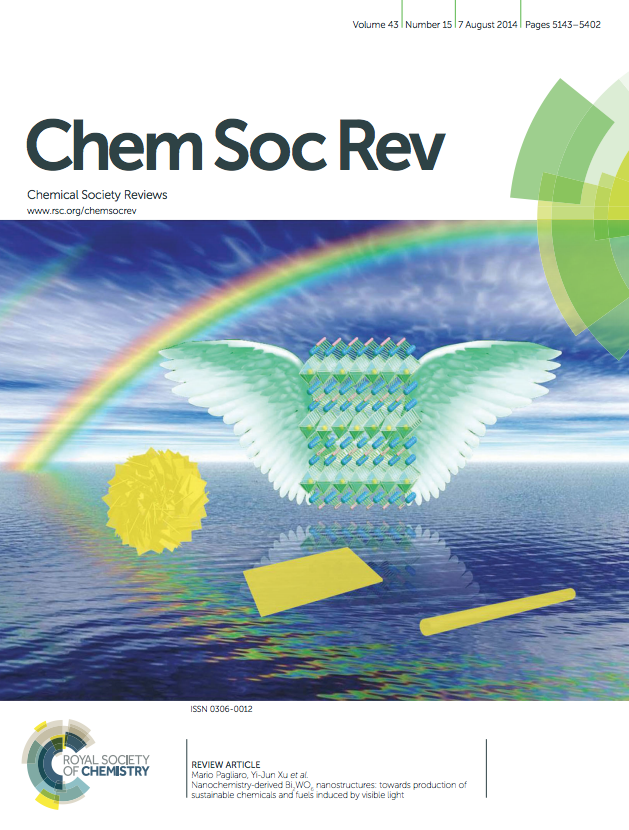 Chemical Society
Reviews - Cover of issue 15, volume 43, 2014, dedicated to Mario Pagliaro's Lab work