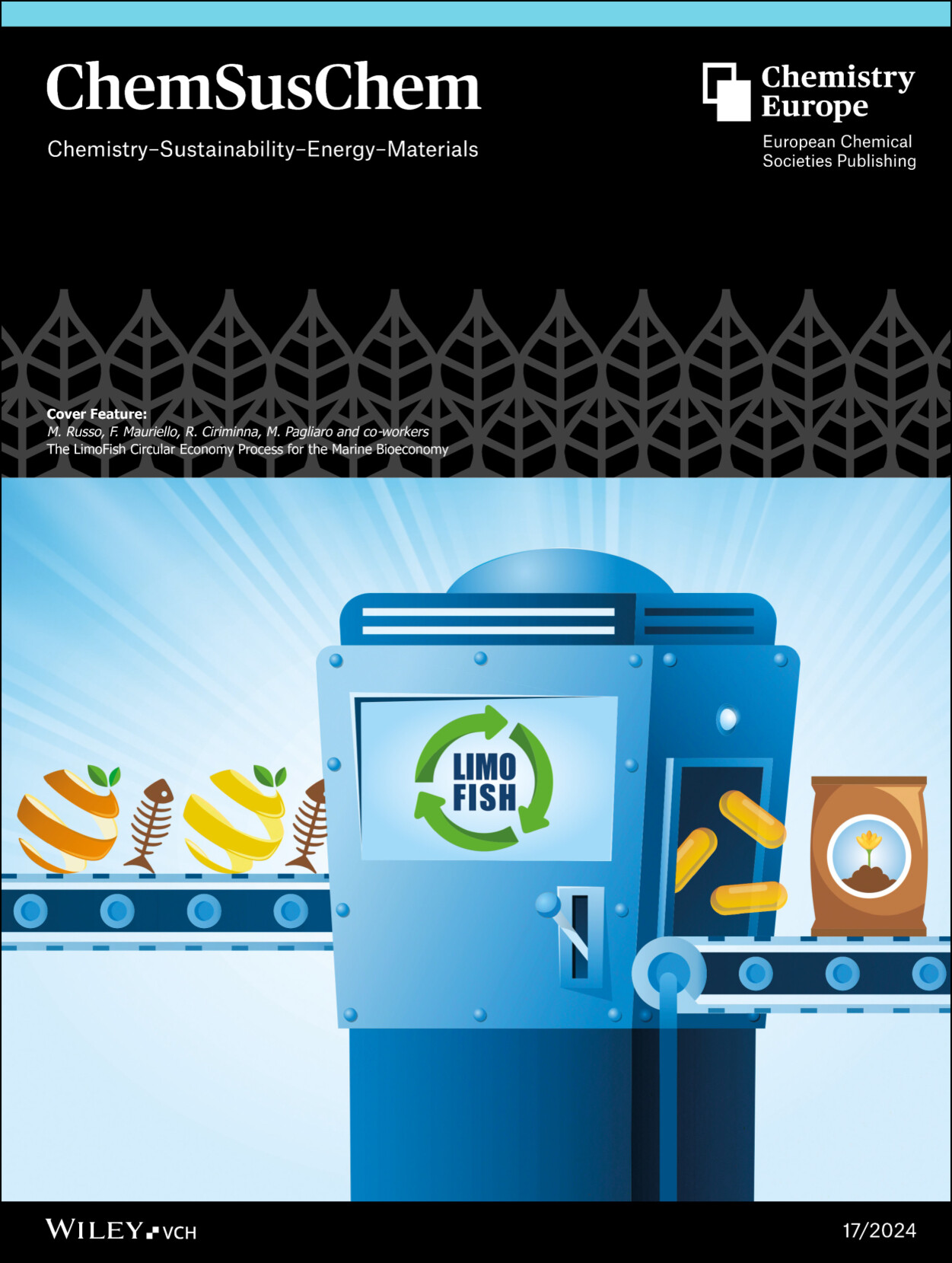Cover of ChemSusChem
                  issue 17/2024 illustrating the LimoFish process