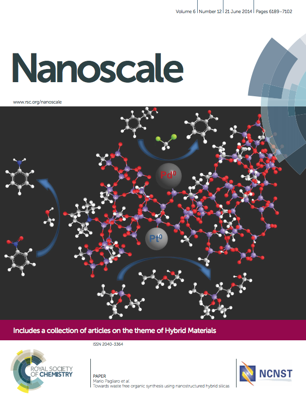 Nanoscale - Cover of
issue 12, volume 6, 2014, dedicated to Mario Pagliaro's Lab work