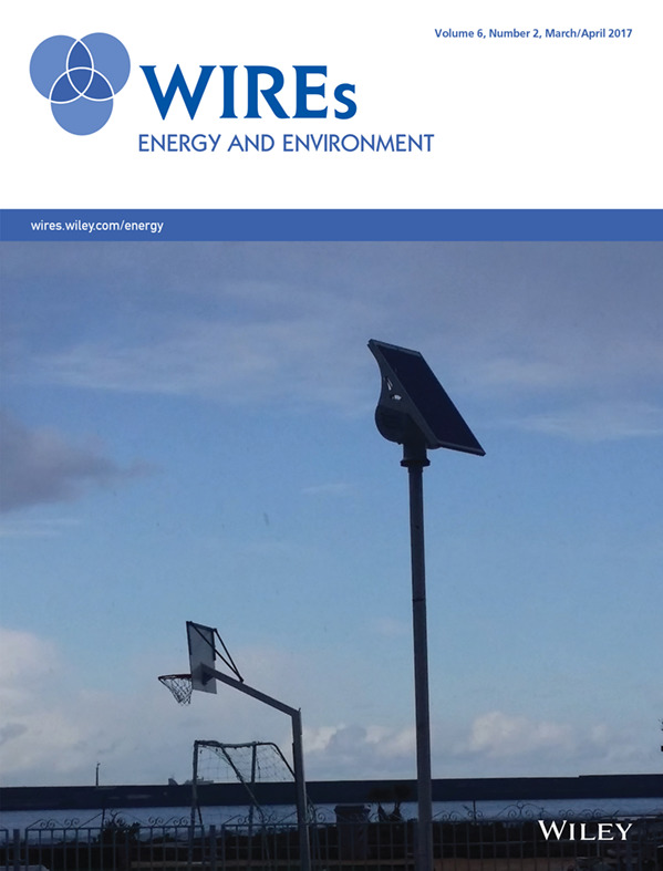 WIREs Energy &
Environment - Cover of issue 2, volume 6, 2017, dedicated to Mario Pagliaro's Lab work