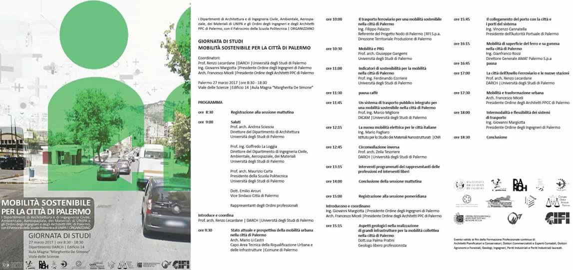 Mobilità sostenibile per Palermo, 27 Marzo 2017