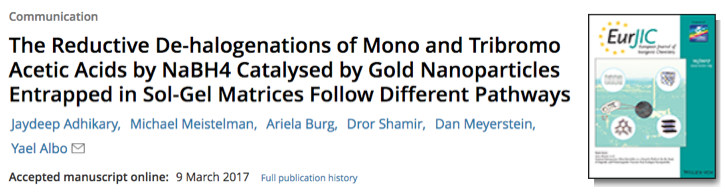 Online frontispiece of the article of Albo and co-workers on environmental remediation of drinking water sanitized wtih chlorine